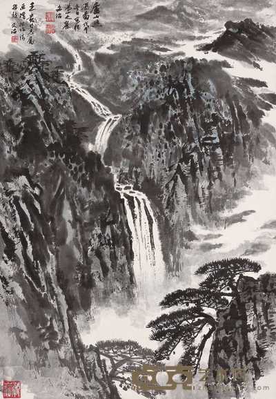 宋文治 戊午(1978年)作 山水 镜心 67×48cm
